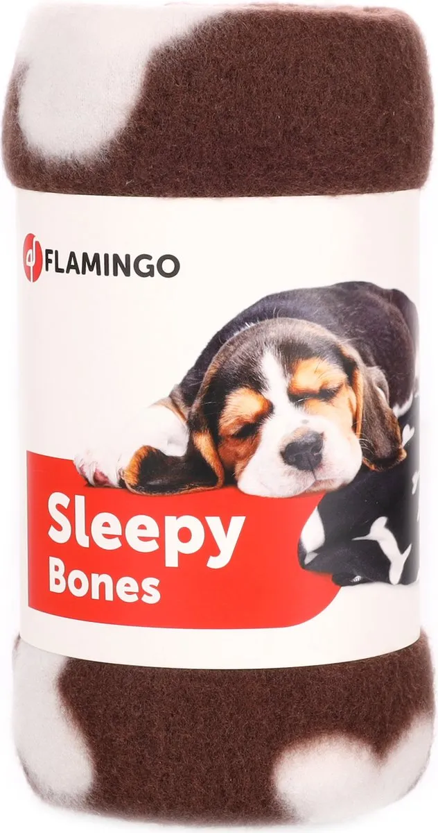 Flamingo Milda Fleece Deken Honden 100x70cm - Bruin - afbeelding 6 van 6