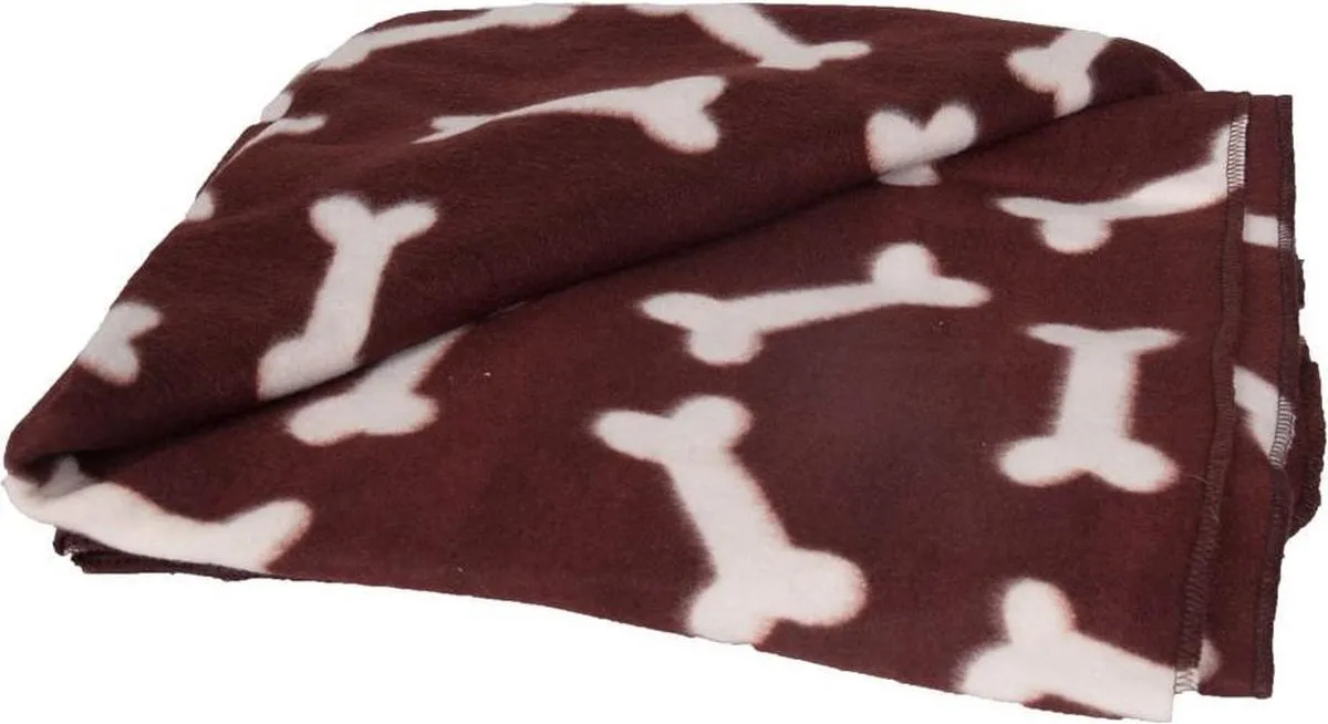 Flamingo Milda Fleece Deken Honden 100x70cm - Bruin