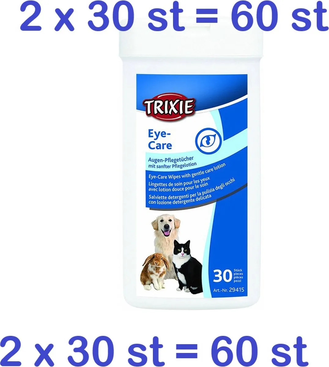 Trixie Eye-Care Lotion Doekjes - 60 Stuks