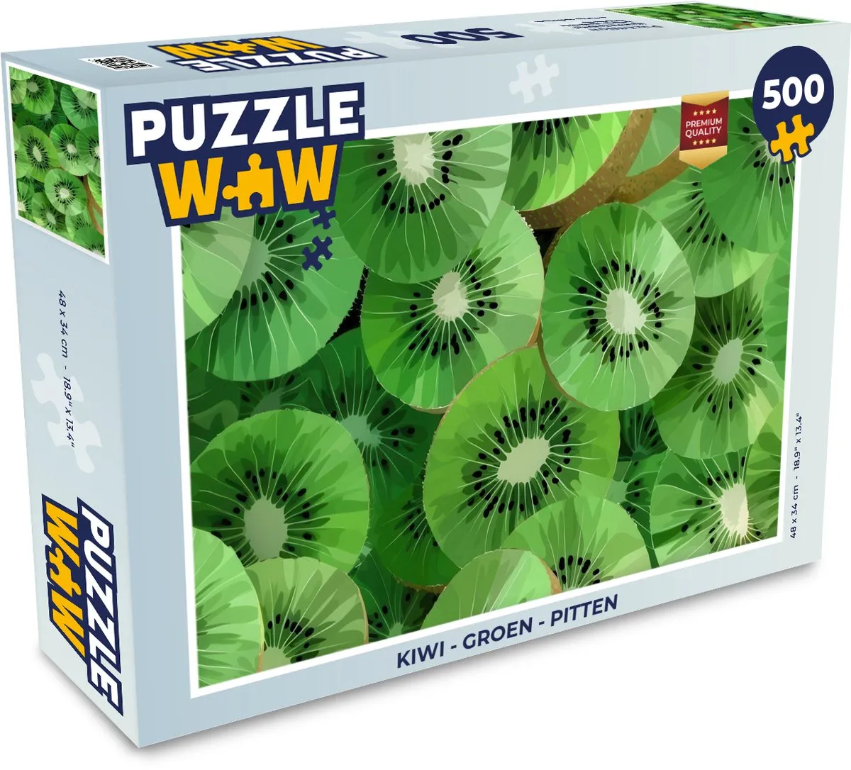 PuzzleWow Legpuzzel Kiwi Groen 500 Stukjes