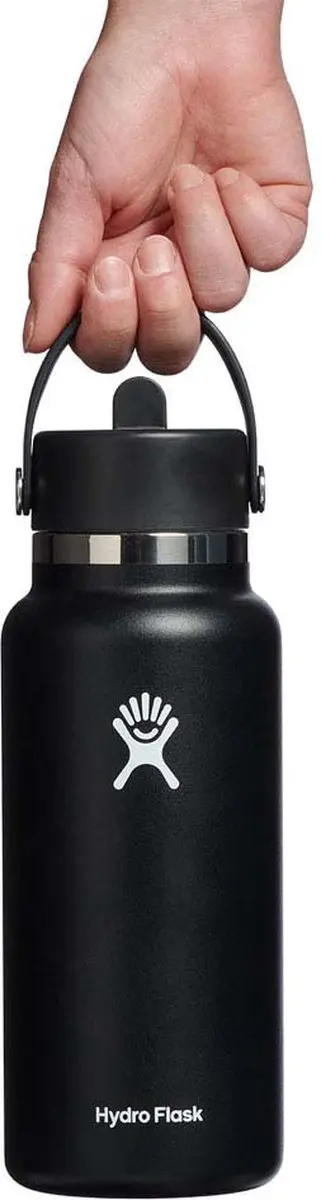 Hydro Flask Wide Flex Straw Cap 946ml - Zwart - afbeelding 3 van 3