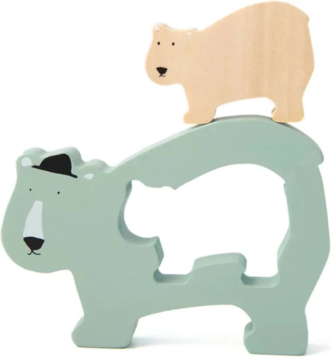 Trixie Houten Babypuzzel Mr. Polar Bear - Groen