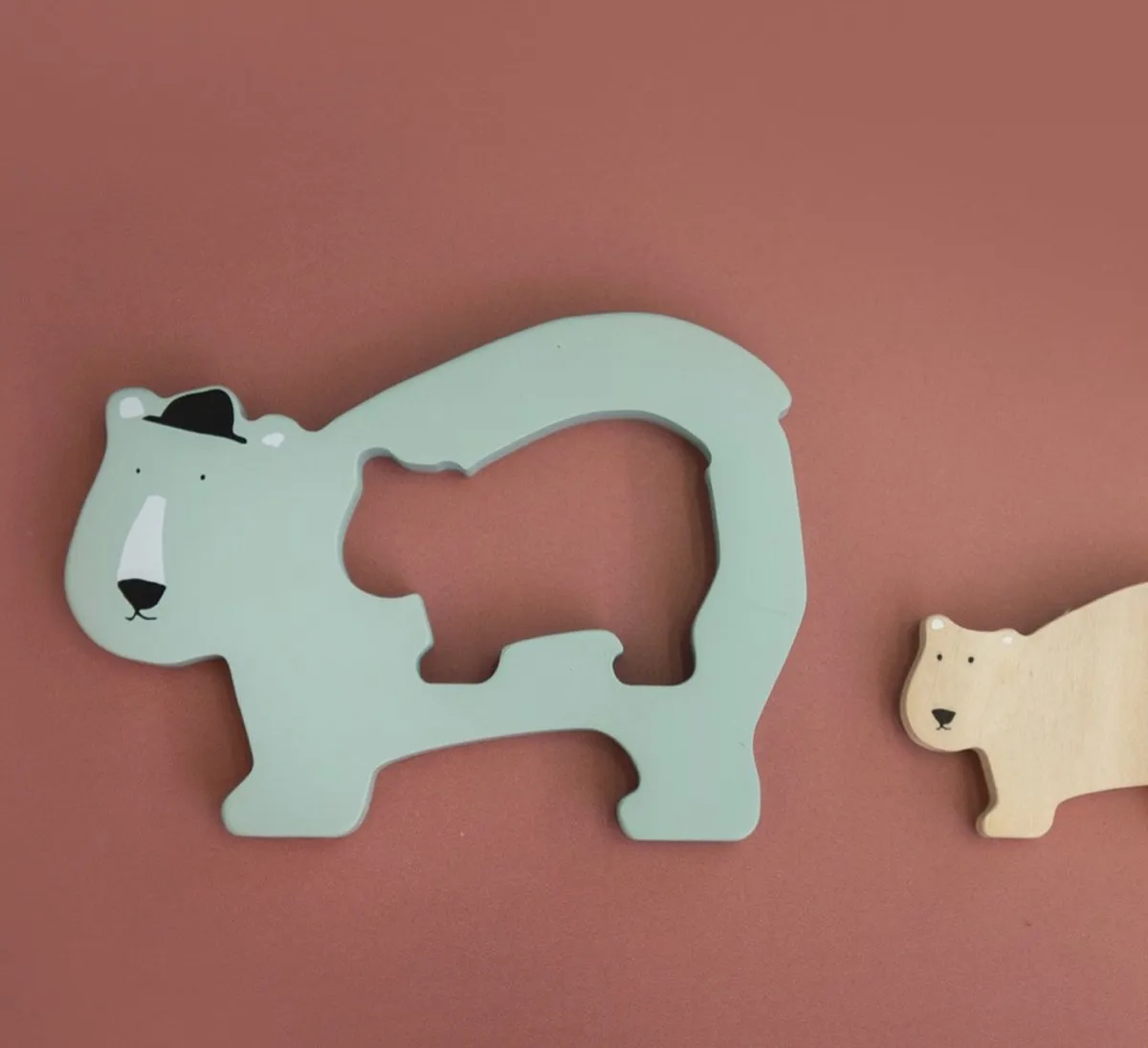 Trixie Houten Babypuzzel Mr. Polar Bear - Groen