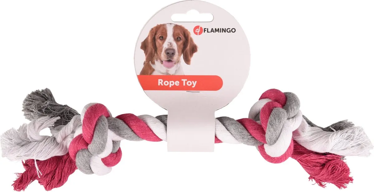 Flamingo Jim Knoopbot Hondenspeelgoed M - Roze