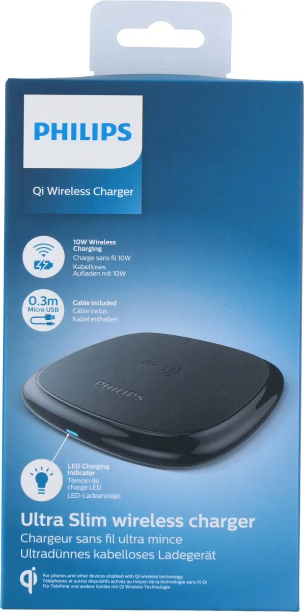 Philips DLP9210/03 Draadloze Qi Oplader 10W - Zwart