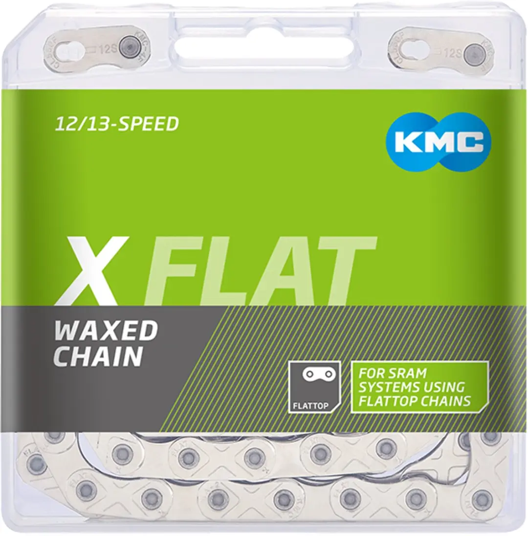 KMC X Flat Silver 12-speed fietsketting 126 schakels - afbeelding 4 van 6