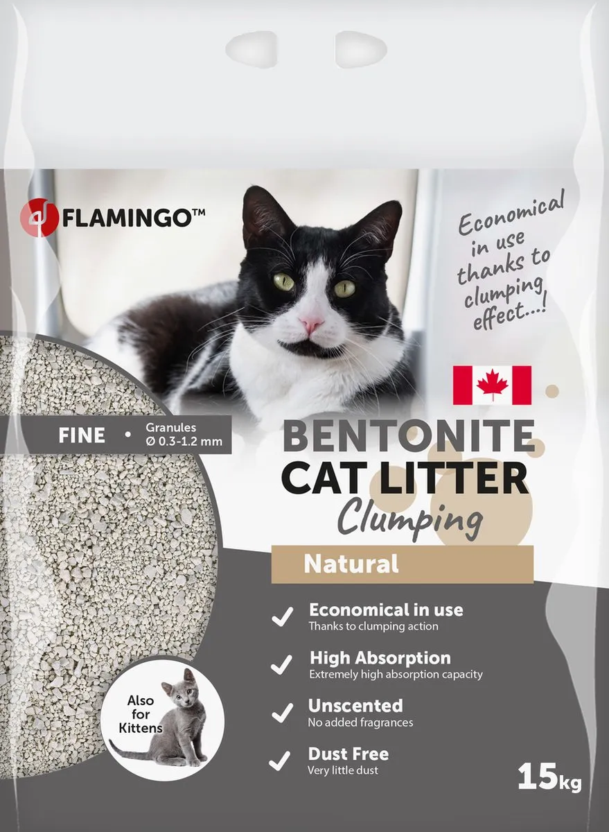 Flamingo Bentoniet Kattenbakvulling 15kg