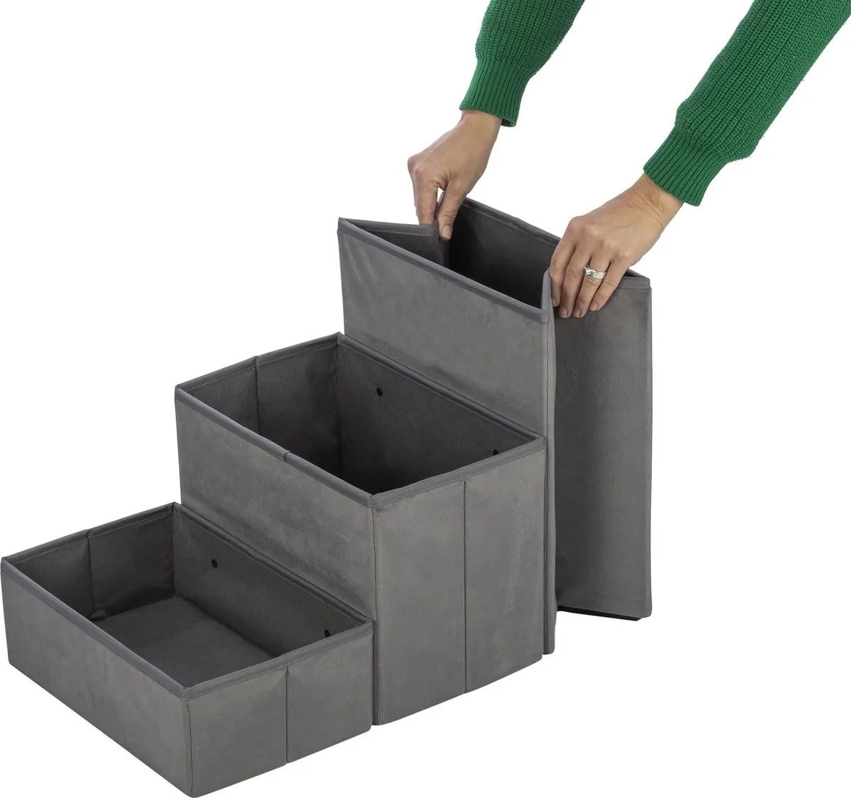 Trixie Hondenmand Huis Harvey Met Trap - 154x60x60cm - Grijs/Wit