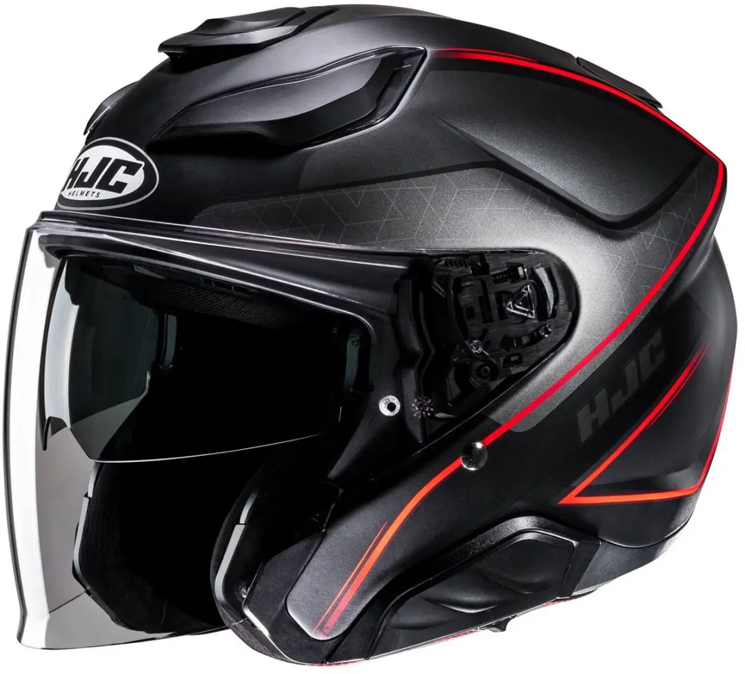 HJC F31 Ludi Zwart Rood Jethelm