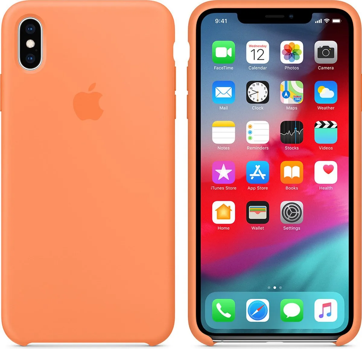 Apple iPhone Xs Max Siliconen Hoesje - MVF72ZM/A - Oranje