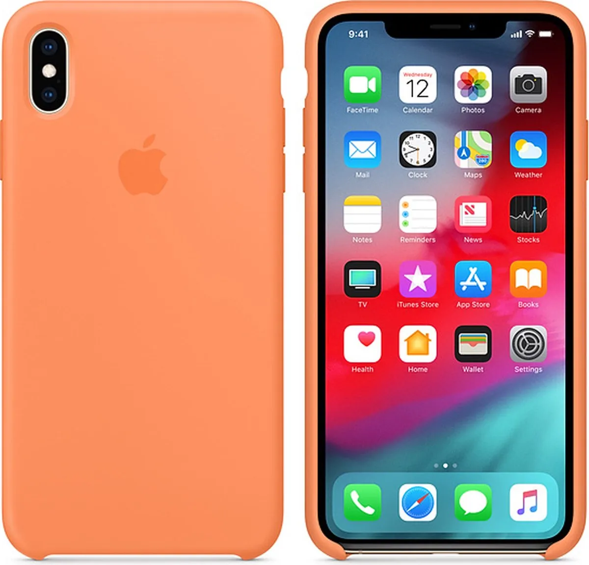 Apple iPhone Xs Max Siliconen Hoesje - MVF72ZM/A - Oranje