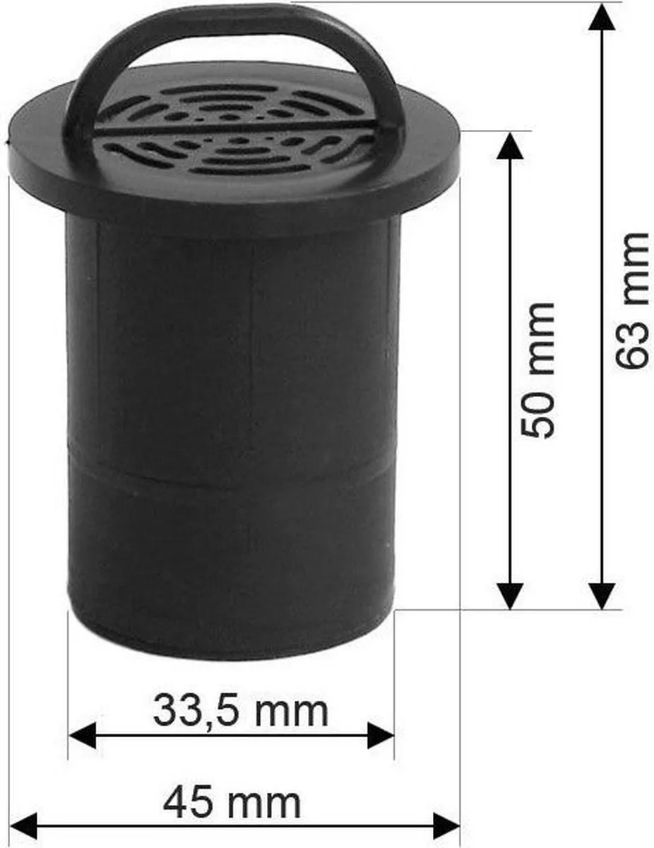 Whirlpool Koolstoffilter Wijnkoelkast 481248128177 - Zwart