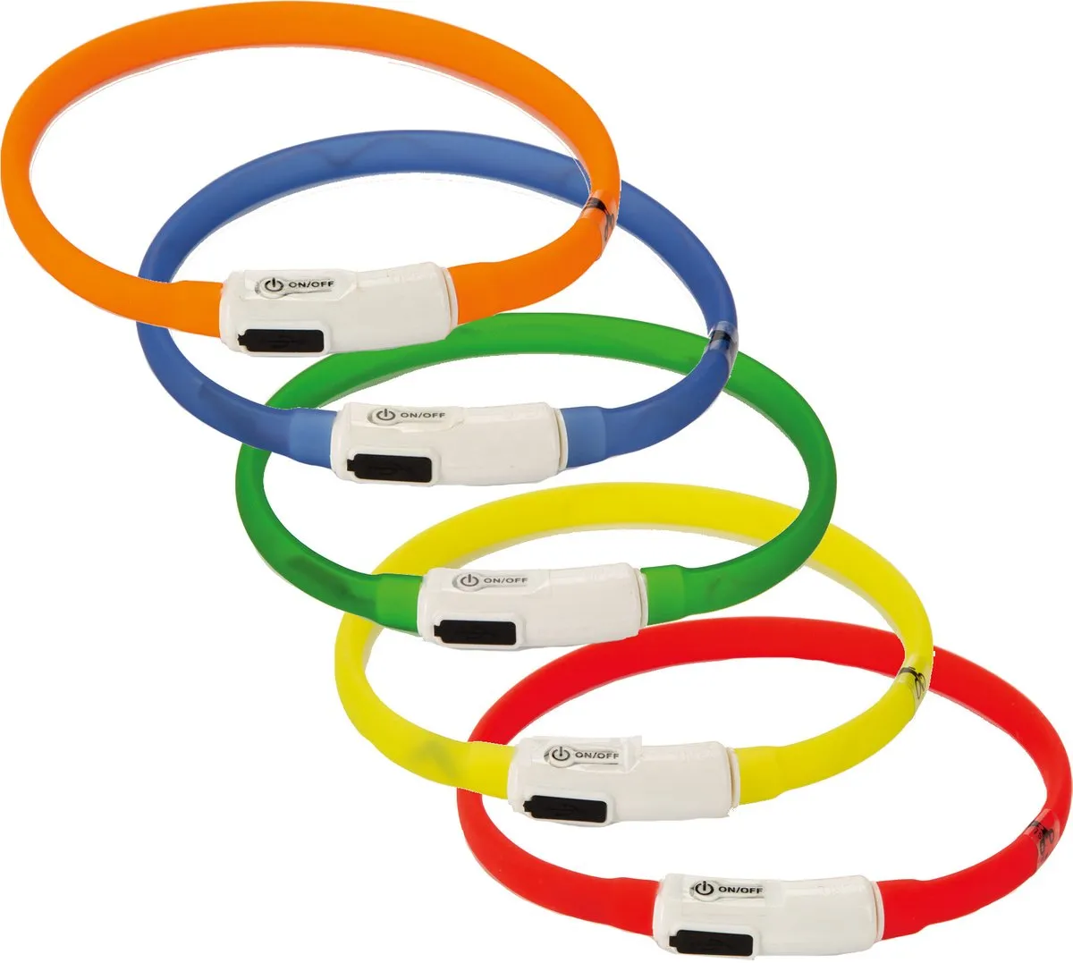 Beeztees Safety Gear Hondenhalsband USB Geel 35cm x 10mm