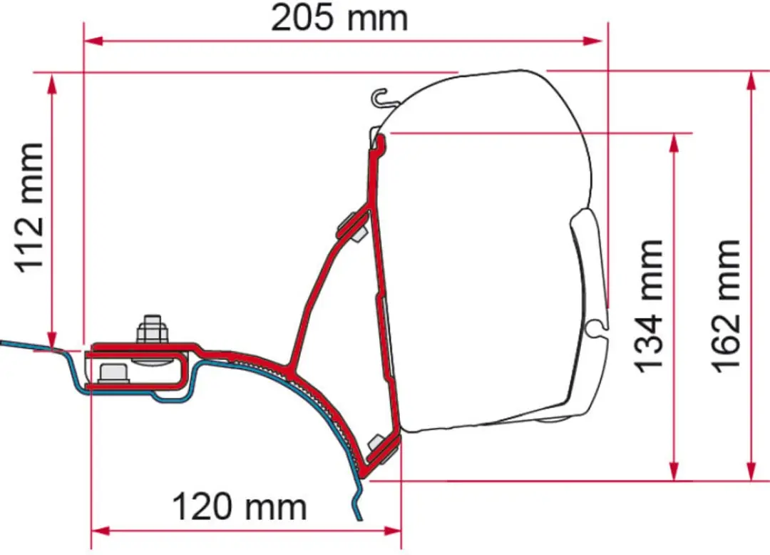Fiamma F45s Kit VW T5/T6 Steun voor luifel - afbeelding 5 van 5