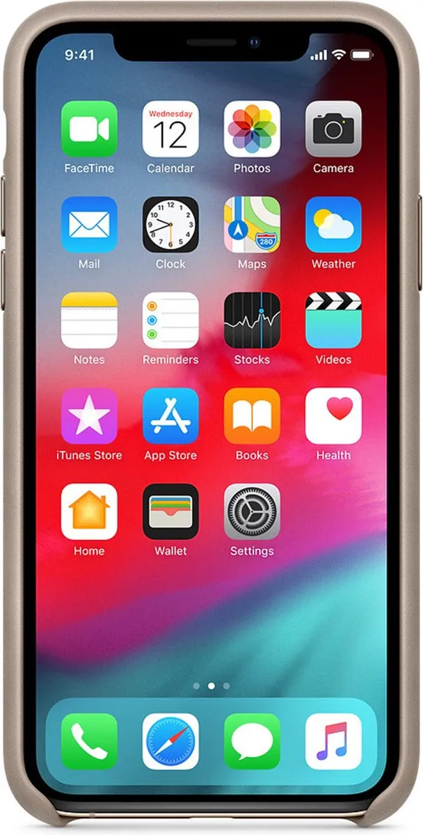 Apple iPhone Xs Max Leren Hoesje Taupe MRWR2ZM/A