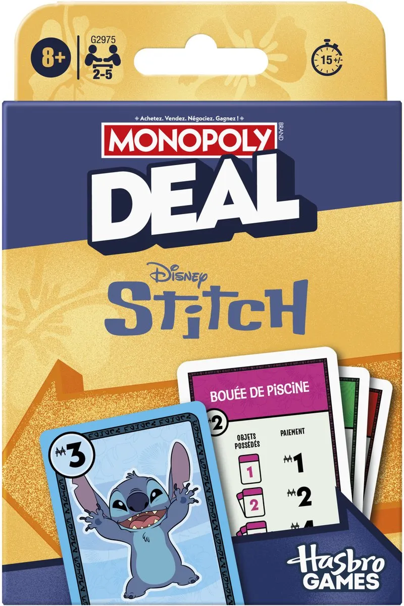 Monopoly Deal Disney Stitch-editie Kaartspel G2975