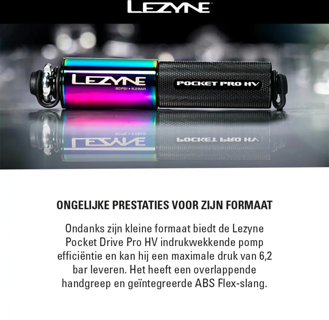 Lezyne Pocket Drive Pro HV Handpomp - afbeelding 2 van 6