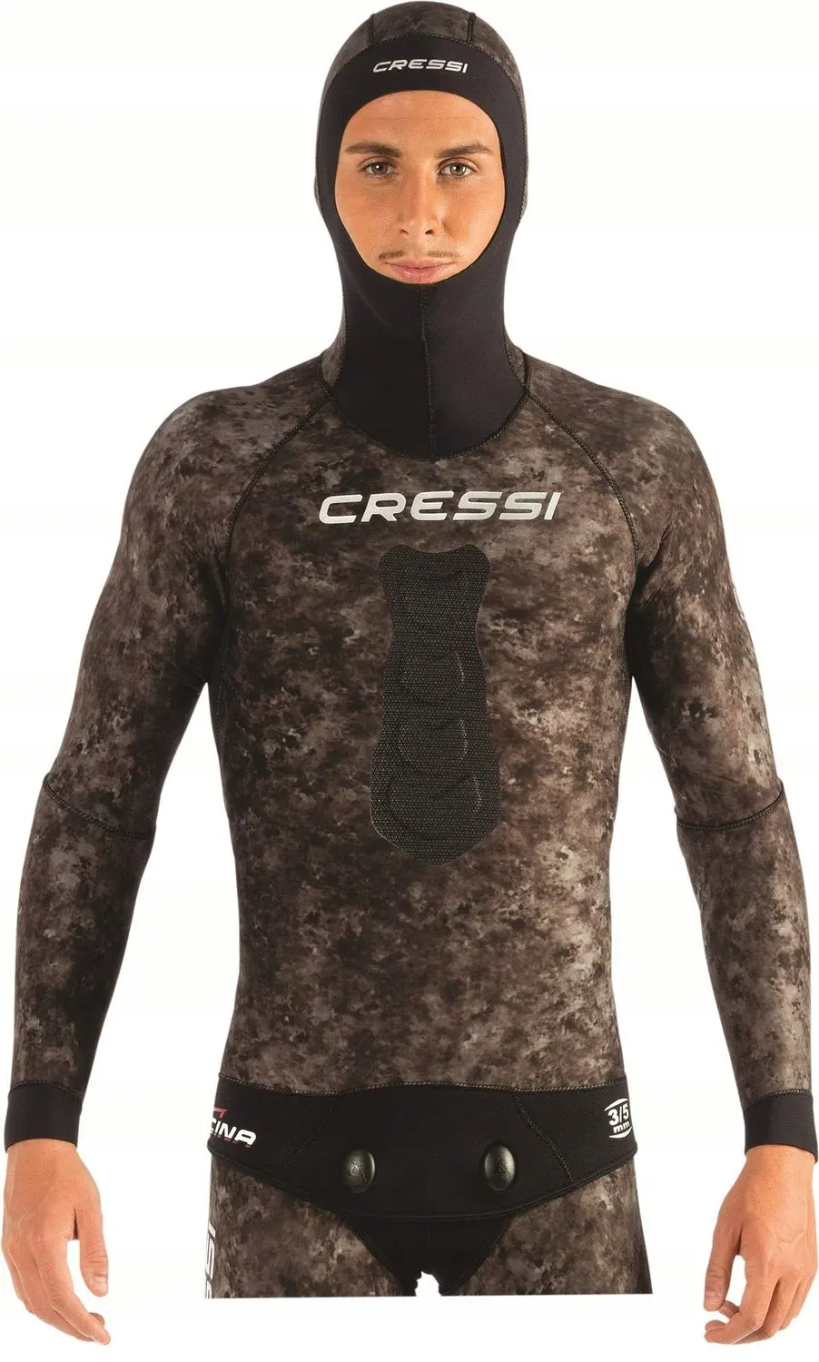 Cressi Tracina Jacket 7mm Heren Neopreen Duikpak S/2 Camouflage