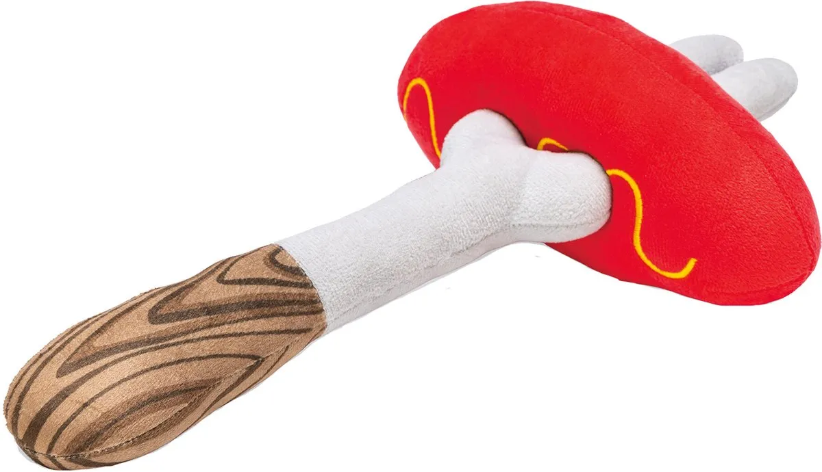 Beeztees Pluche BBQ Hondenspeeltje - Bruin/Wit/Rood