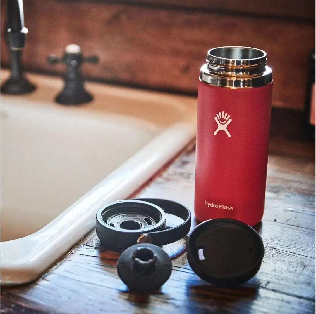 Hydro Flask Wide Mouth 16 oz Koffiebeker - Wit - afbeelding 5 van 6