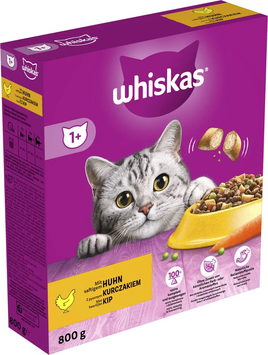 Whiskas Adult Kip Kattenbrokken - 5x800g