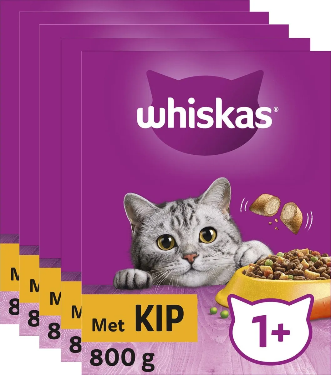 Whiskas Adult Kip Kattenbrokken - 5x800g