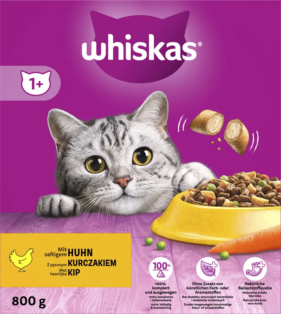 Whiskas Adult Kip Kattenbrokken - 5x800g