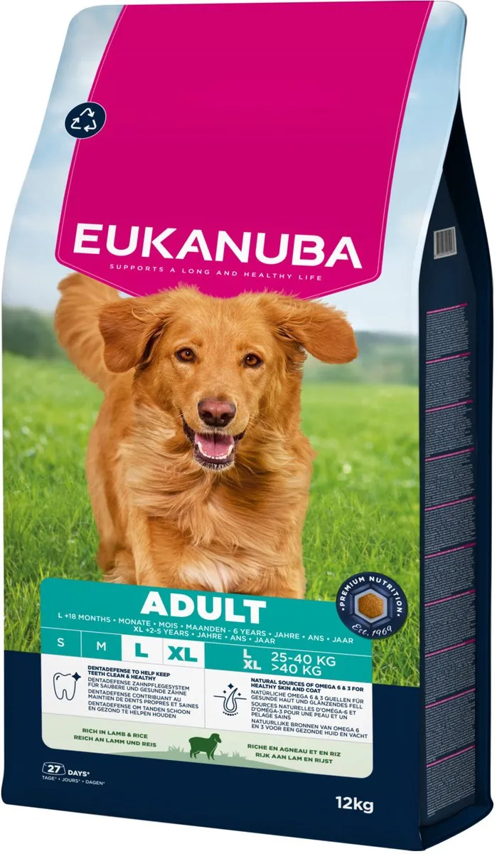Eukanuba Adult Large Breed Lam & Rijst Hondenbrokken 12kg