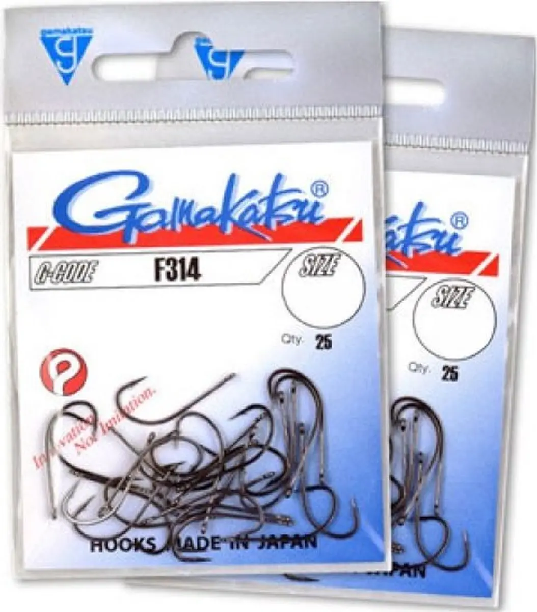 Gamakatsu F314 Haak Size 2 - 25 Stuks - afbeelding 6 van 6