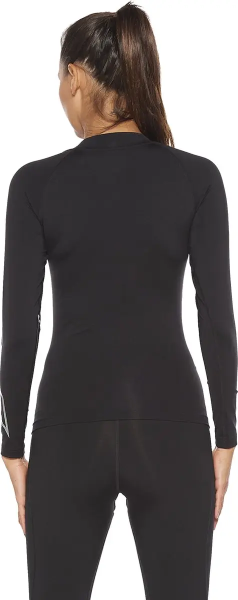 2XU Ignition Compressietop Dames Lange mouwen - Zwart - afbeelding 2 van 2