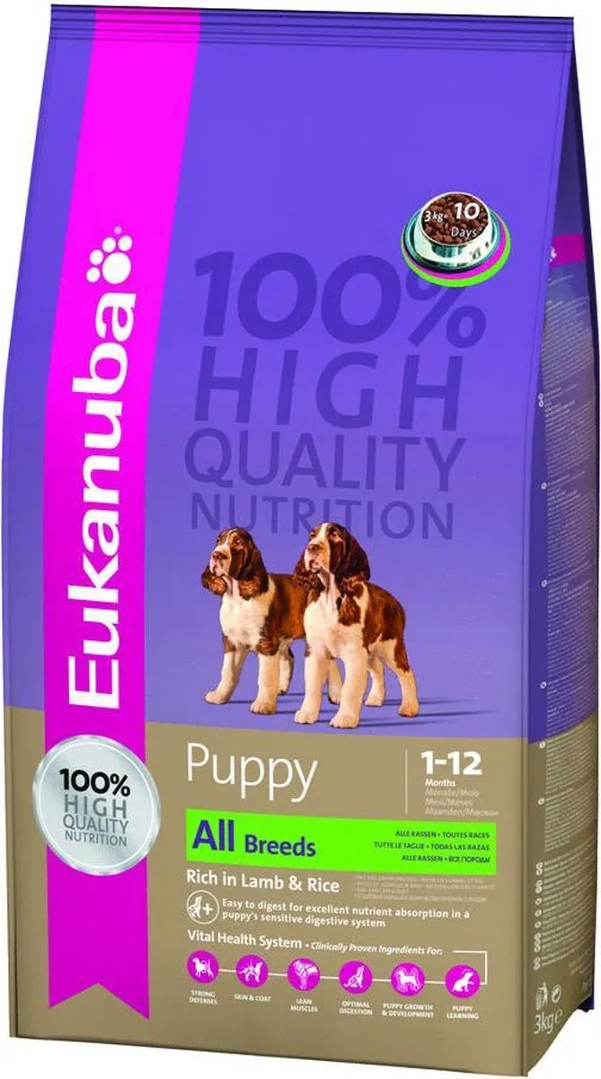 Eukanuba Dog Puppy & Junior All Breeds Lam & Rijst 12kg - afbeelding 7 van 8
