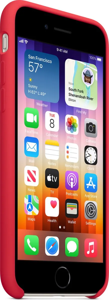 Apple iPhone 7/8/SE Siliconen Hoesje - Rood - MN6H3ZM/A