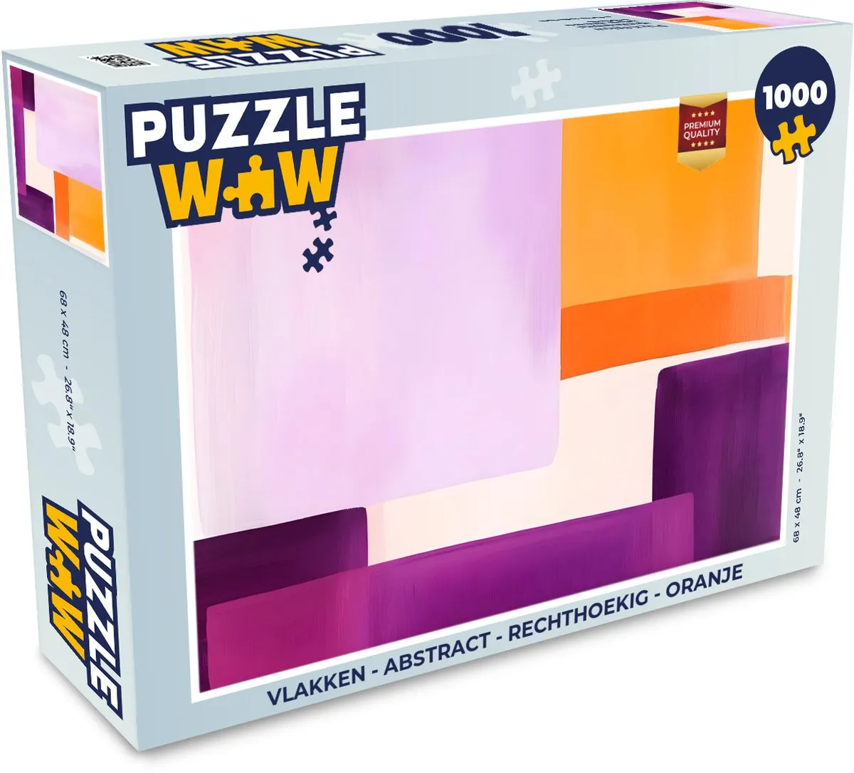 PuzzleWow Abstract Legpuzzel 1000 Stuks - Oranje