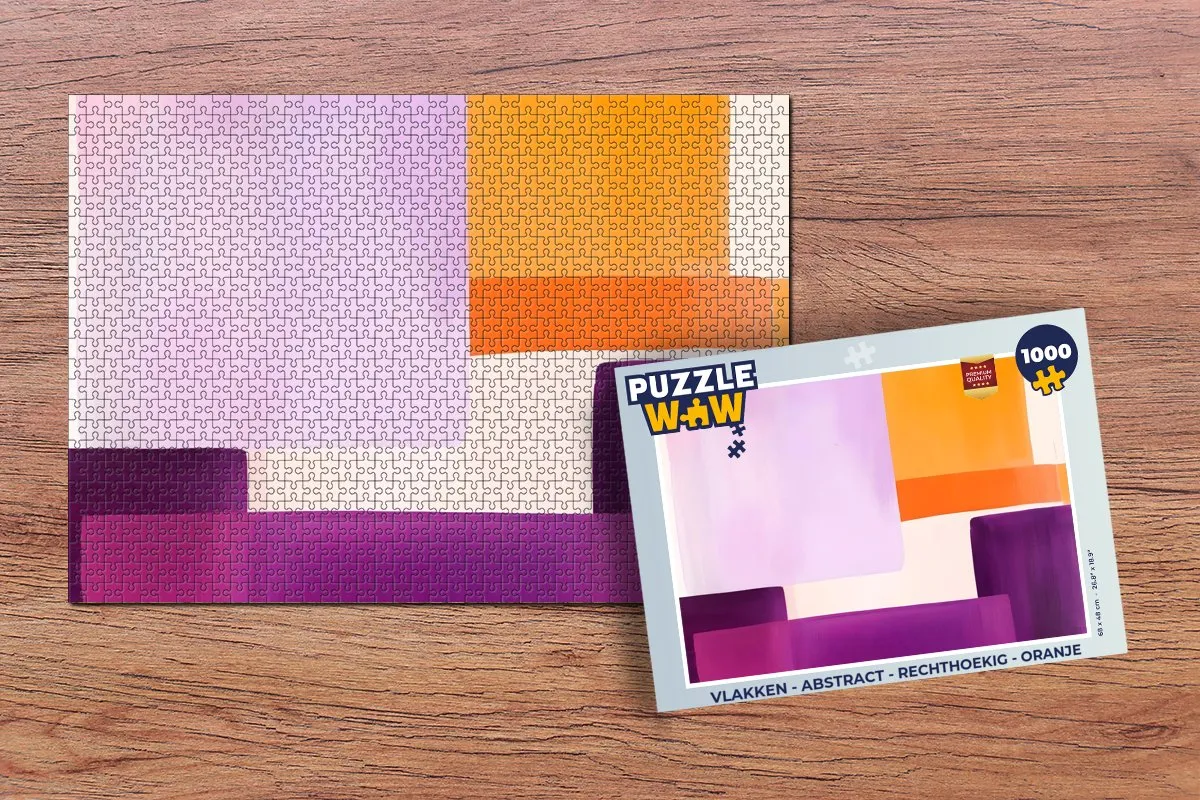 PuzzleWow Abstract Legpuzzel 1000 Stuks - Oranje