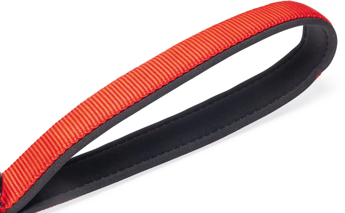 Beeztees Parinca Premium Elastische Hondenriem - Rood 120cm x 25mm