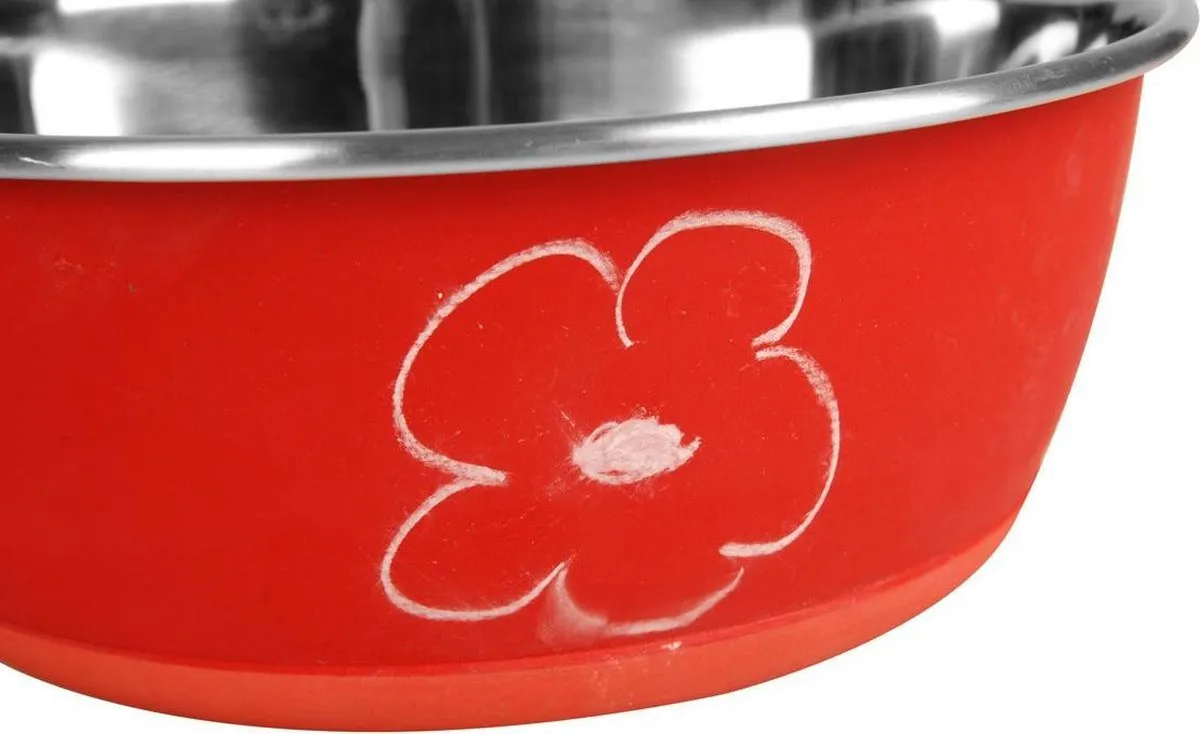 Flamingo Hondenvoerbak Writable 15cm - 950ml - Rood