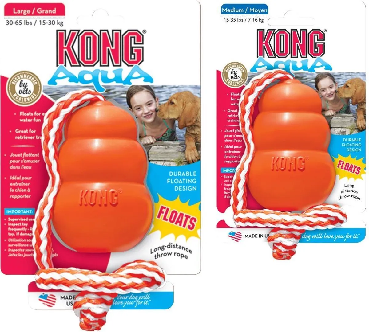 KONG Cool Drijvend Apporteren M - Blauw