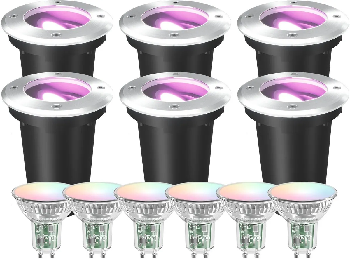 Ledvion 6X Smart LED Grondspot 4,9W RGB+CCT