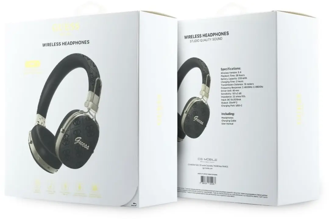 Guess Metal 4G Bluetooth Koptelefoon - Zwart - afbeelding 4 van 4