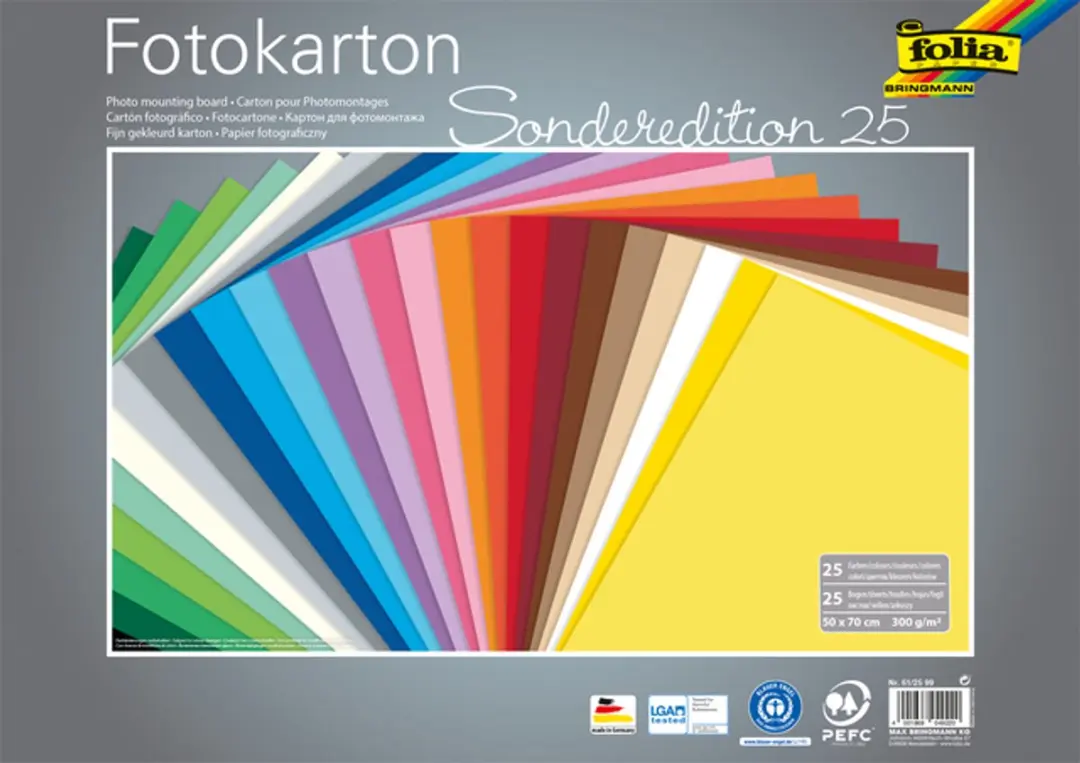 Fotokarton Folia 2zijdig 50x70cm 300gr 25vel ass