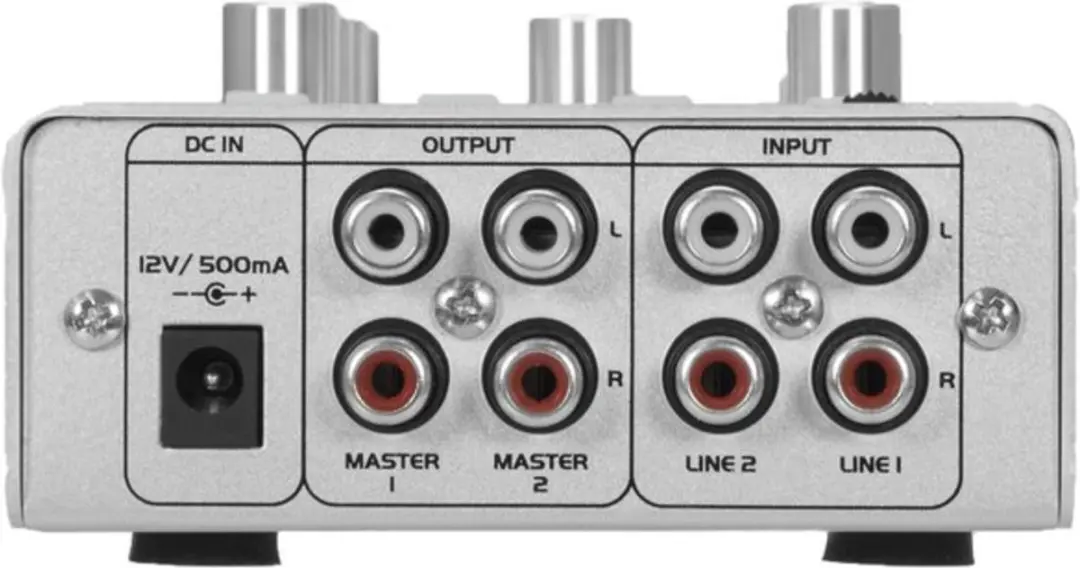 Omnitronic GNOME-202P Mini Mixer - 2 Kanalen - Zilver - afbeelding 4 van 6