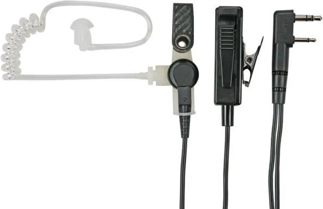 KENWOOD KHS-8BL 2-ADERIGE HANDPALMMICROFOON MET OORTELEFOON