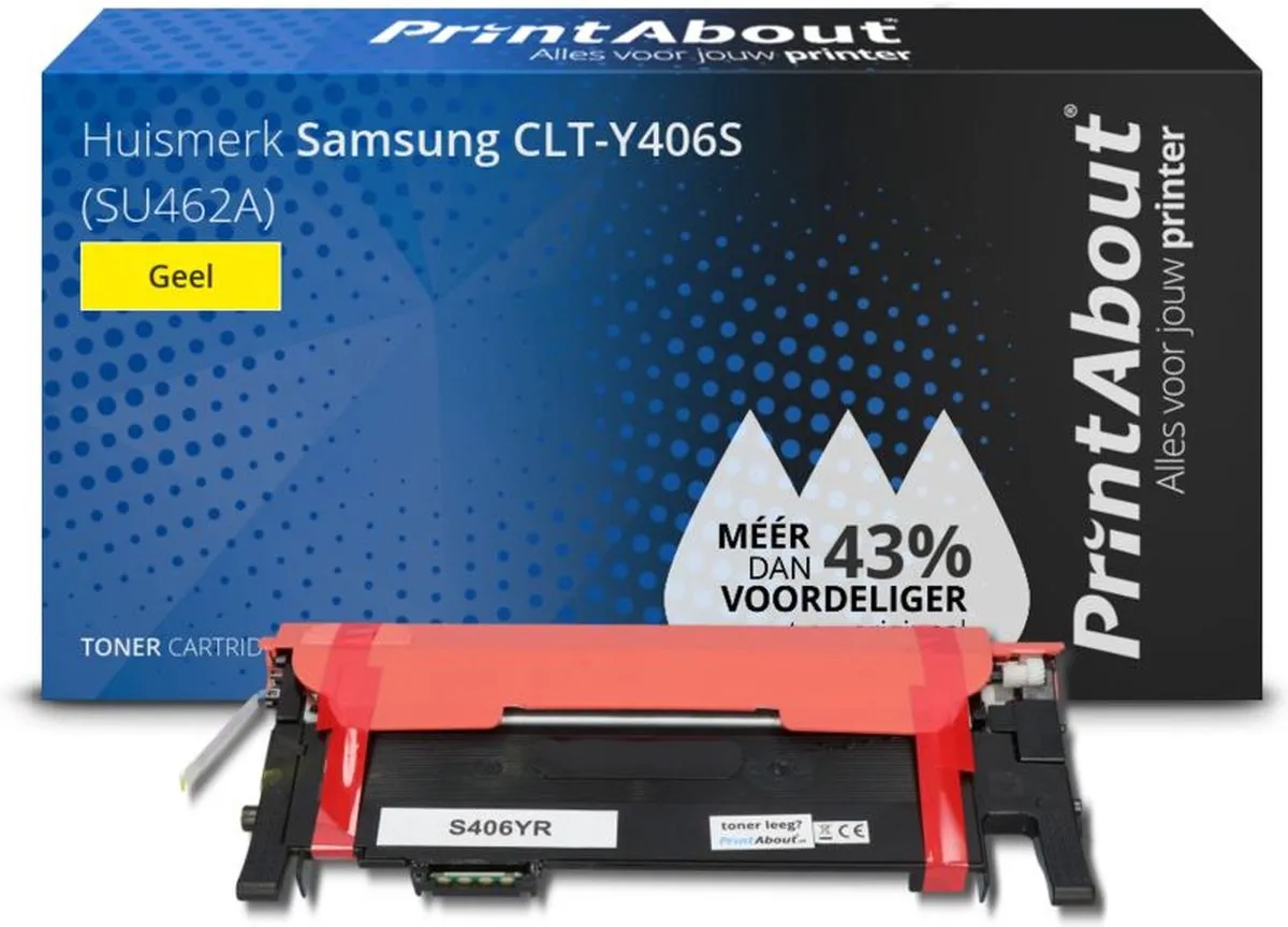 PrintAbout CLT-Y406S Toner Geel - 1.750 pagina's