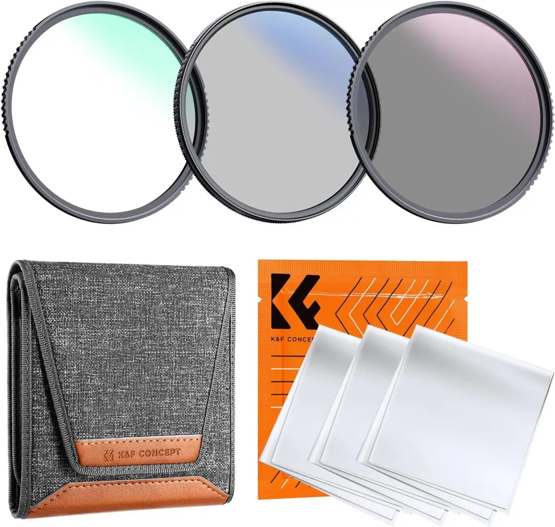 K&F Concept 67mm Filterset: UV, CPL & ND4 met Nano Coating