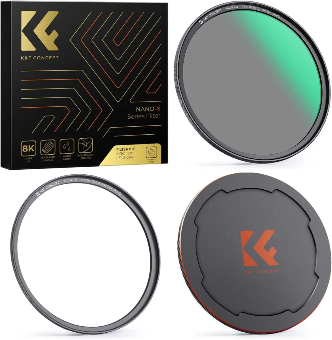 K&F Concept Magnetische ND8 Filter 49mm (3 Stops) met Lensdop