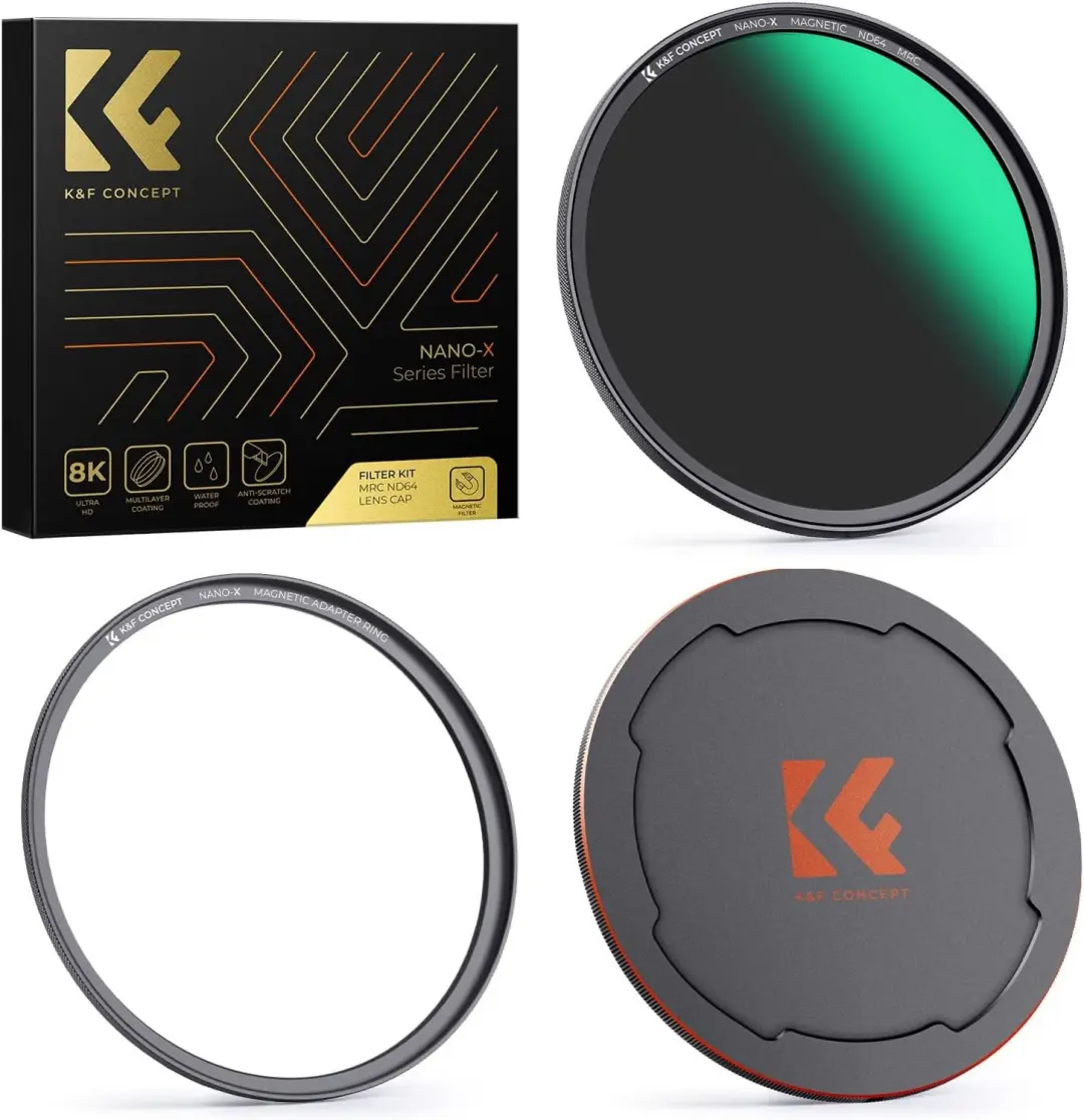 K&F Concept Magnetische ND64 Filter 77mm (6 Stops) met Lensdop