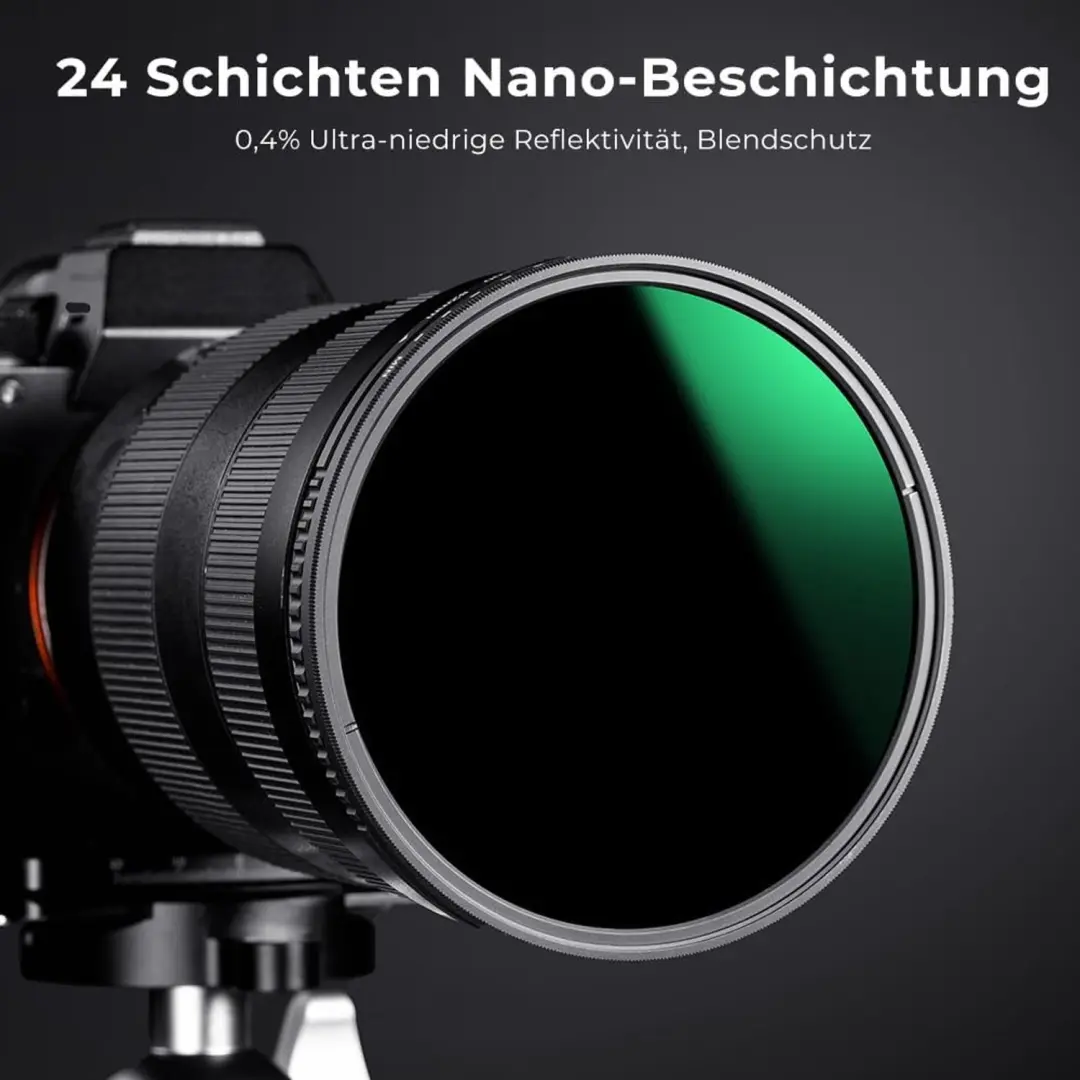 K&F Concept Variabele ND Filter 72mm ND8-2000 (3-11 Stops) - afbeelding 3 van 6