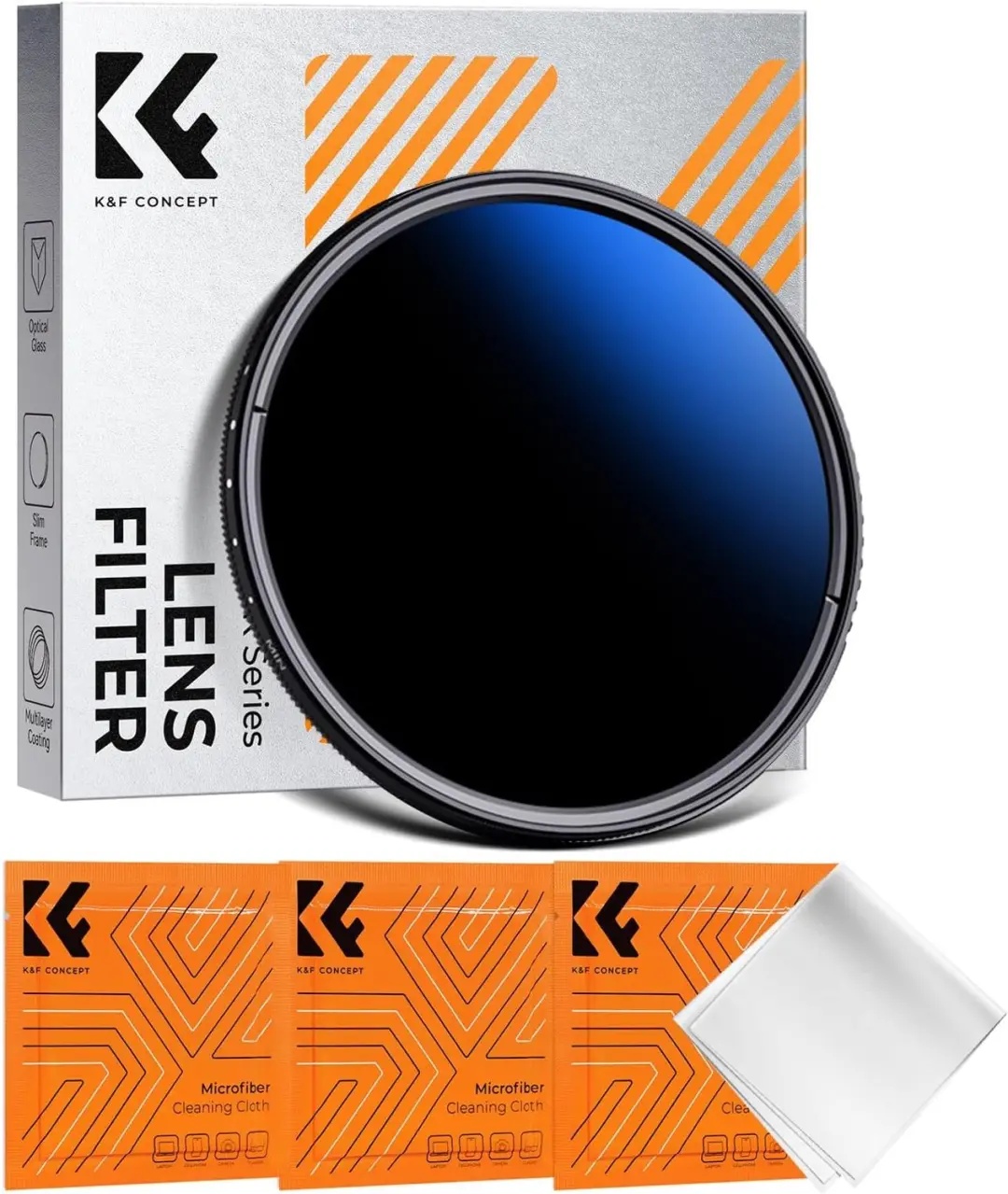 K&F CONCEPT Nano K-Serie Variabele ND Filter 55mm (ND2-ND2000, 1-11 Stops)