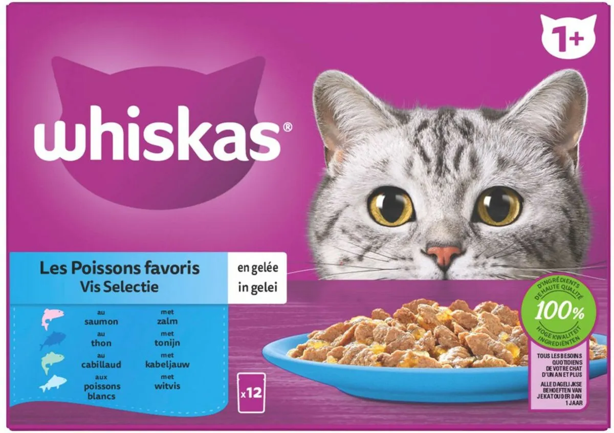 Whiskas 1+ Vis Selectie Multipack - 2x24x85g