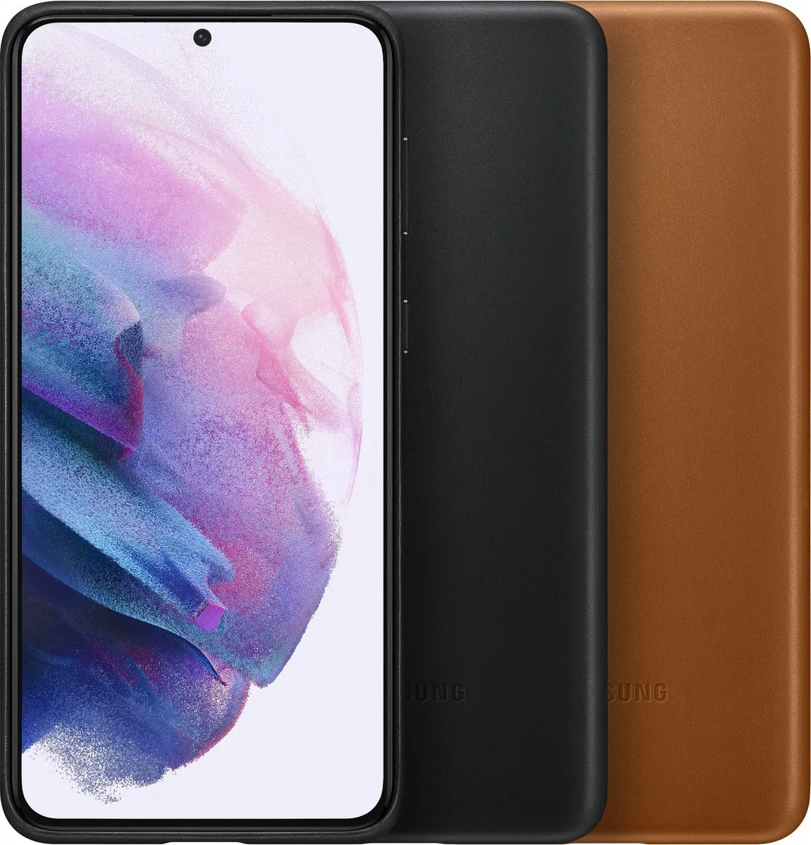 Samsung Leather View Hoesje S21 Plus - Bruin EF-VG996LAEGWW